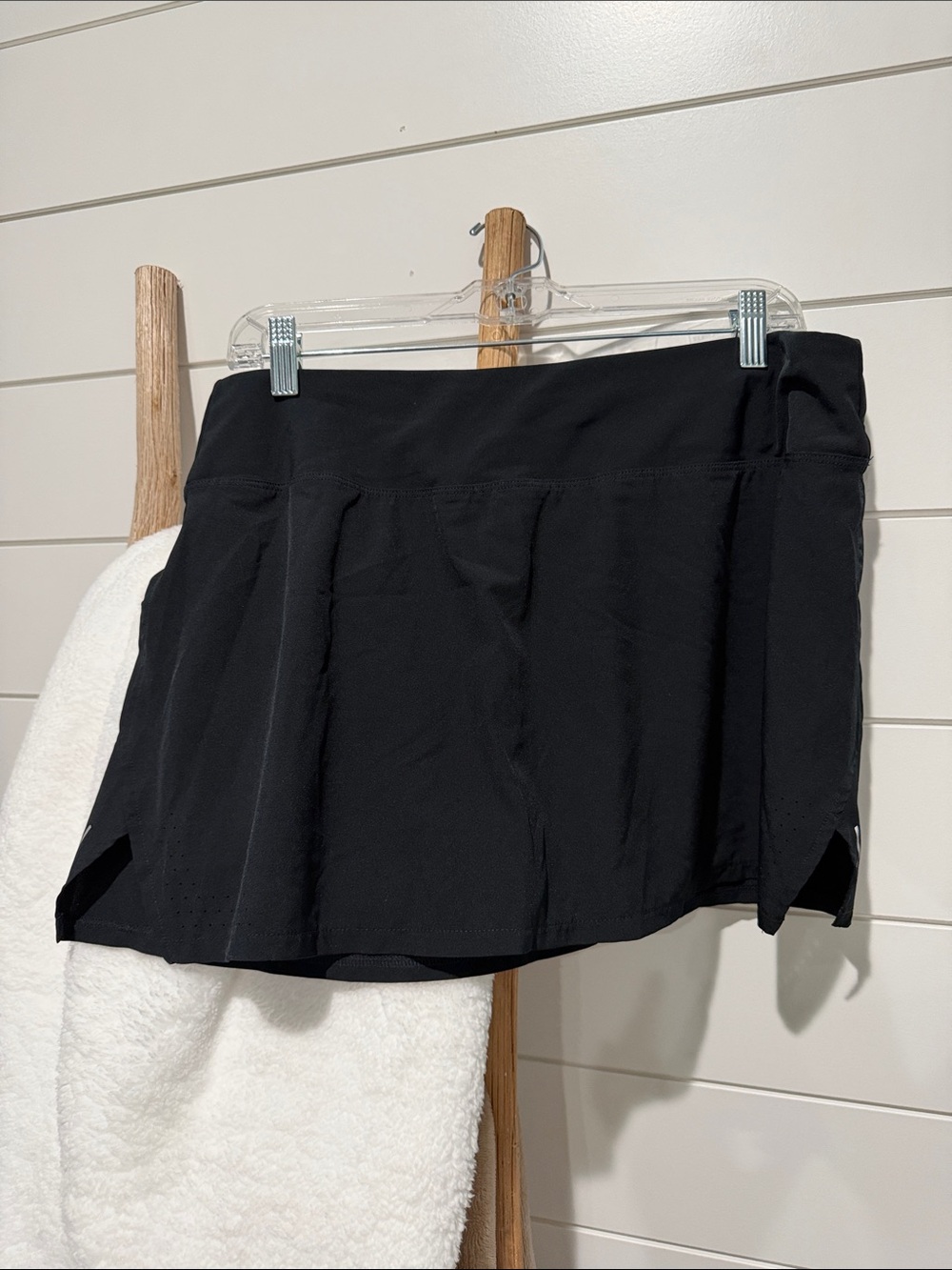 Asics Black Athletic Skirt with Built-In Shorts
